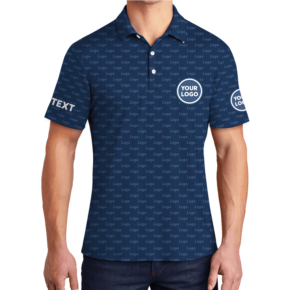 Custom Logo Text And Color Collared Polo Shirt