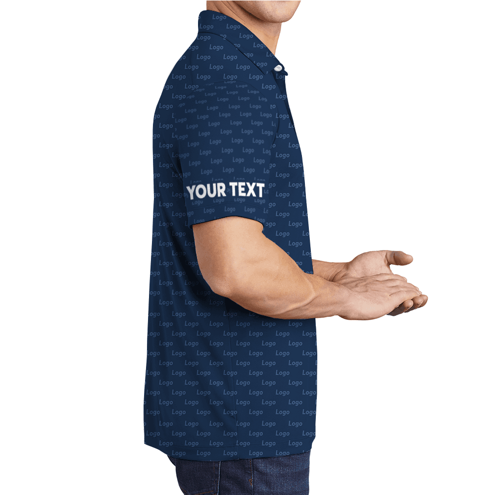Custom Logo Text And Color Collared Polo Shirt