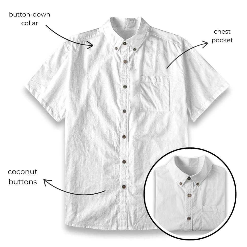 Cotton button down Hawaiian Shirt