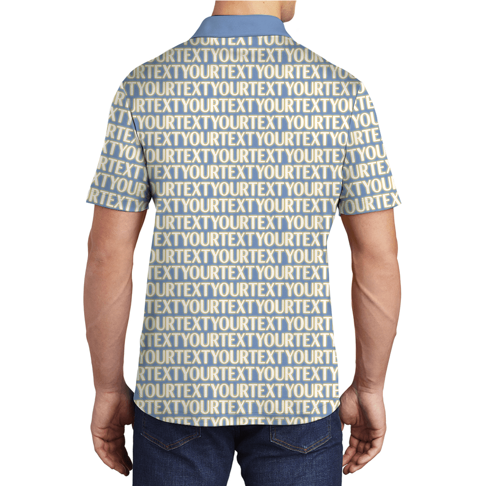 Custom Text Pattern Polo Shirt for Personal Branding