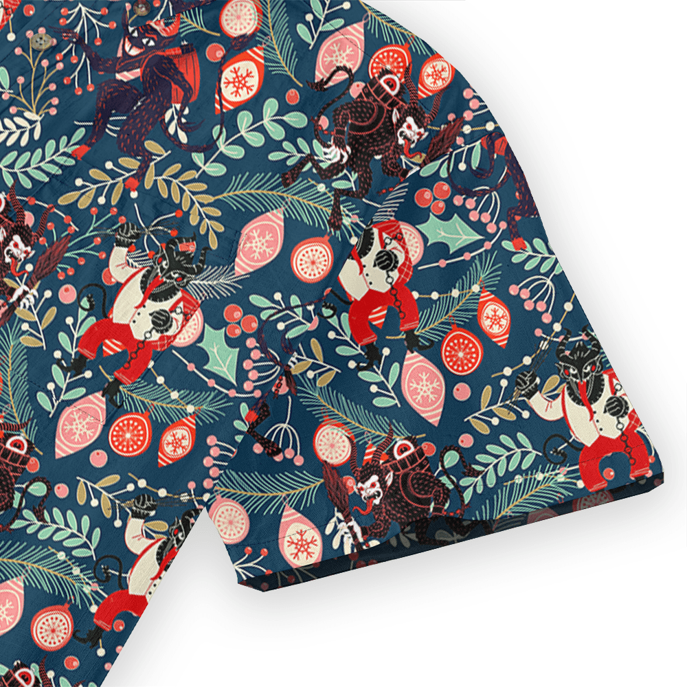 Krampus Jungle Print Button Down Cotton Shirt