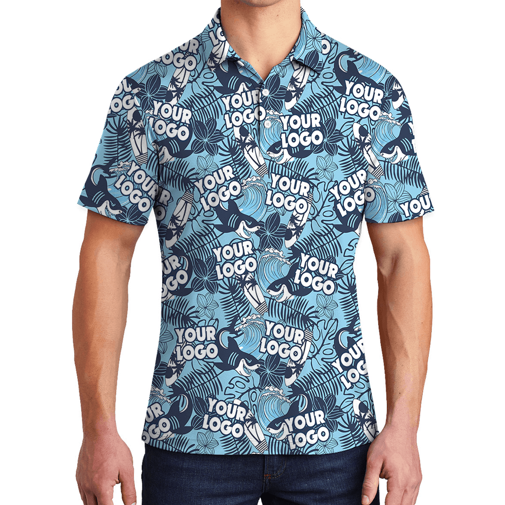 Vintage Shark Custom Logo Polo Shirt