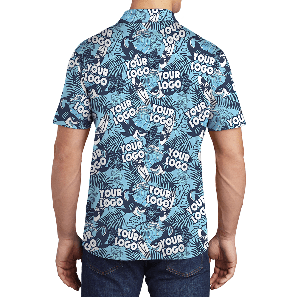 Vintage Shark Custom Logo Polo Shirt