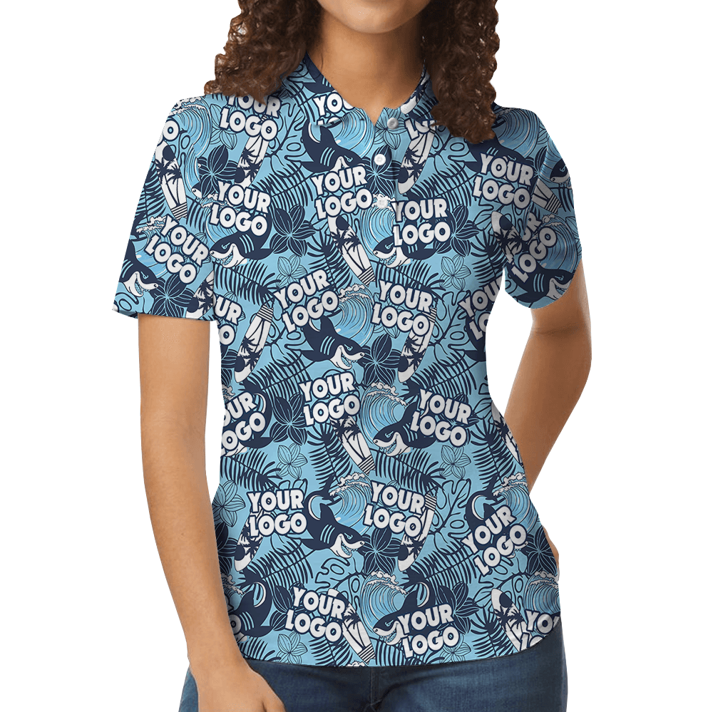 Vintage Shark Custom Logo Polo Shirt