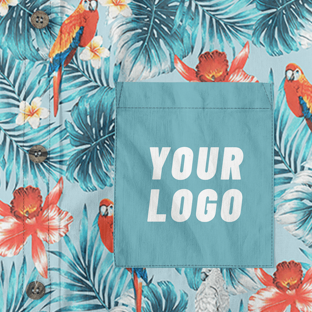 Tropical Paradise Custom Pocket Button Down Shirt