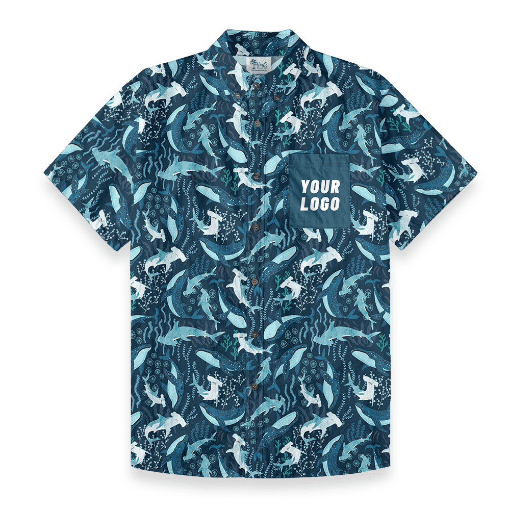 Ocean Adventure Custom Pocket Button Down Shirt