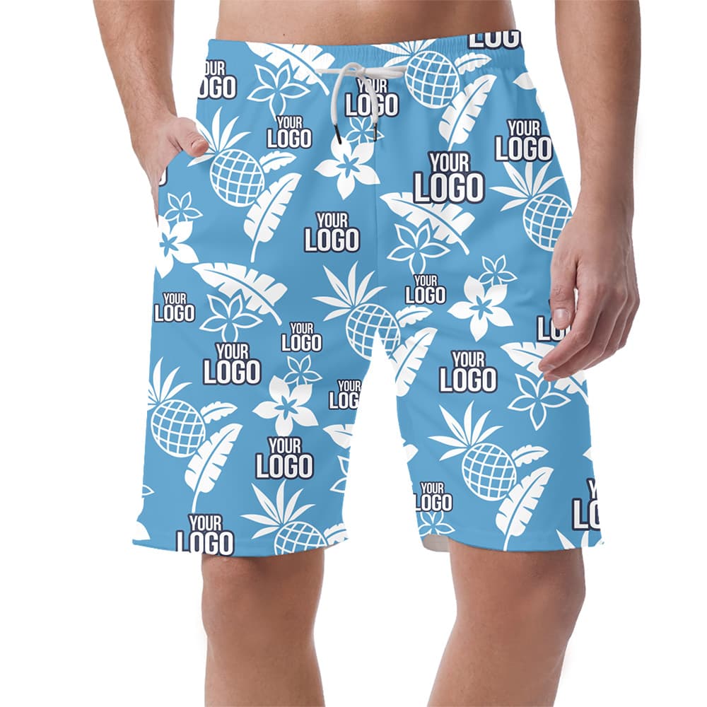Tropical Pattern Custom Logo Shorts
