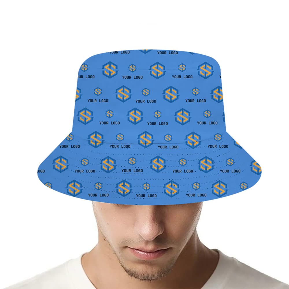 Customize Bucket Hat With 2 Logo