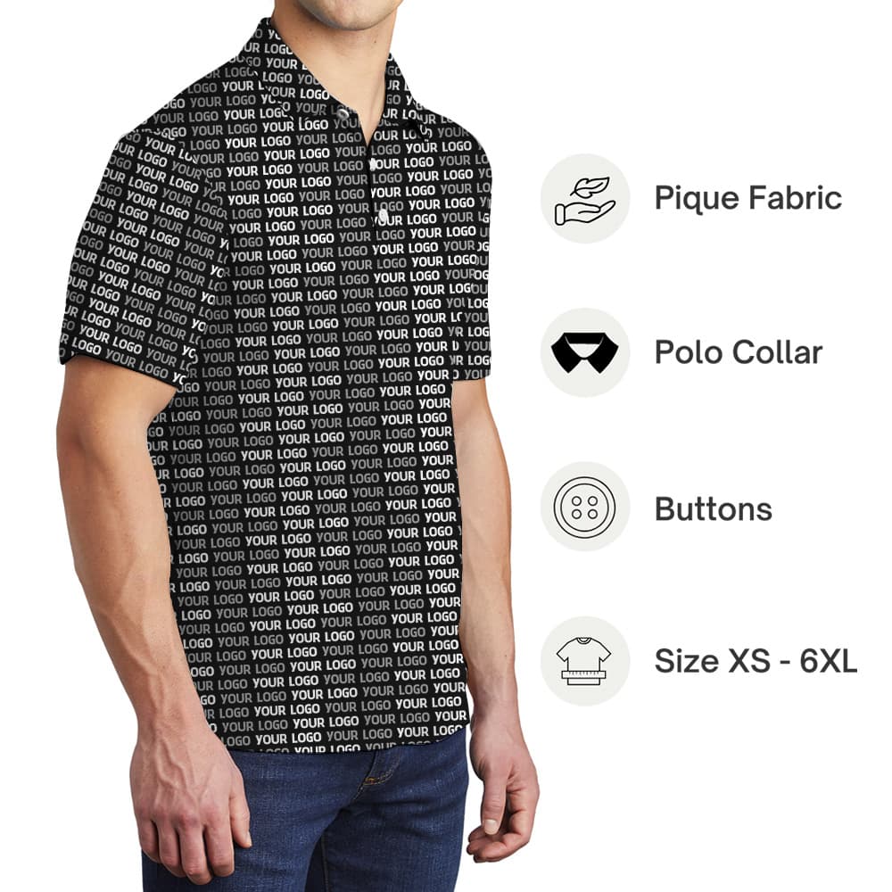 All-Over Custom Logo Polo Shirt (2)