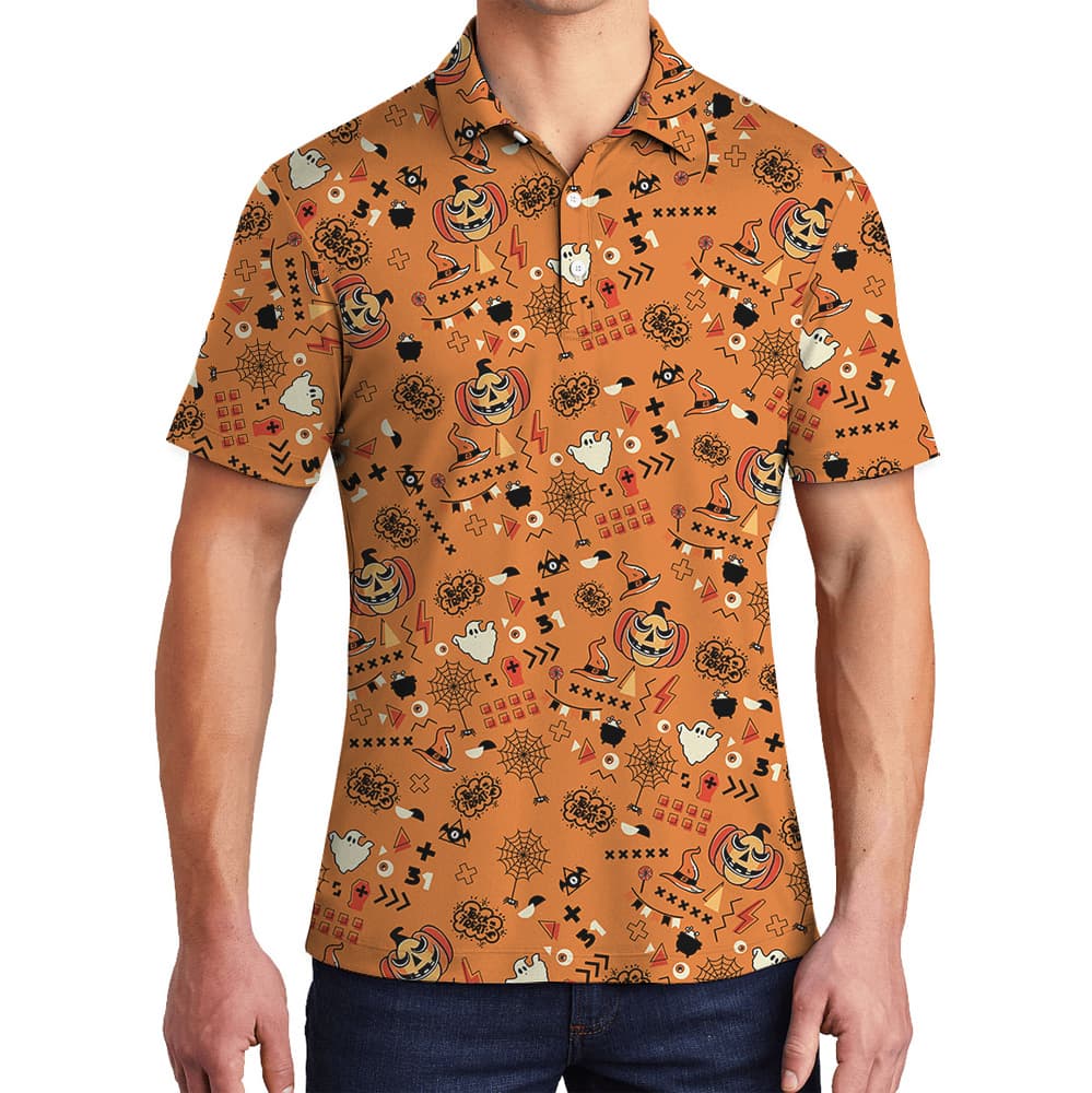 Halloween Small Icons Polo Shirt