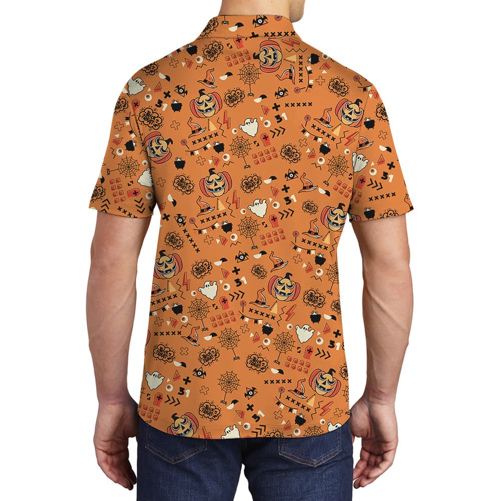 Halloween Small Icons Polo Shirt (3)