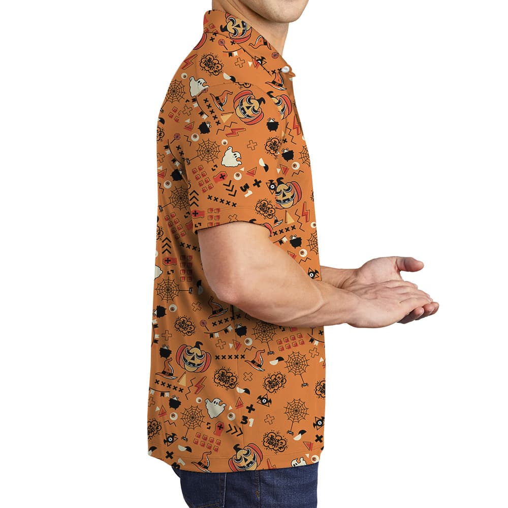 Halloween Small Icons Polo Shirt (4)
