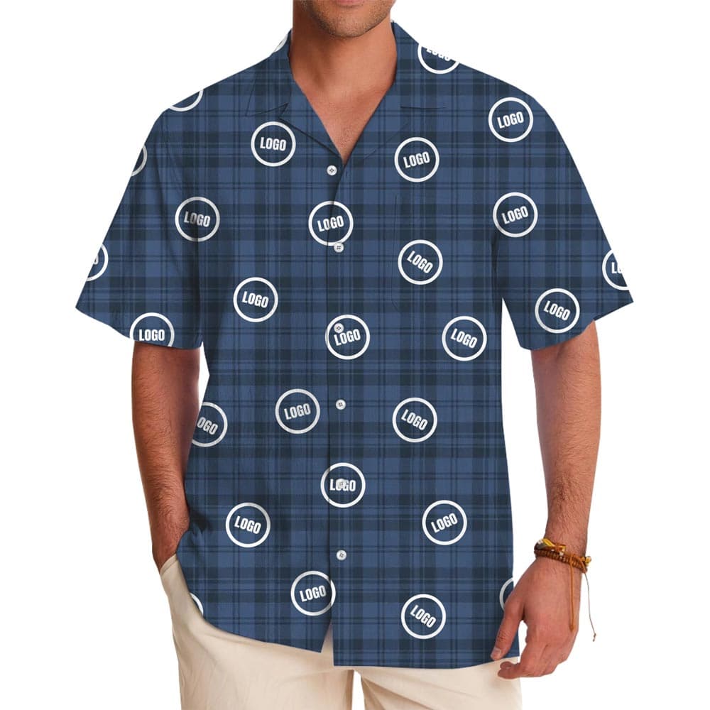Custom Logo Flannel Hawaiian Shirt