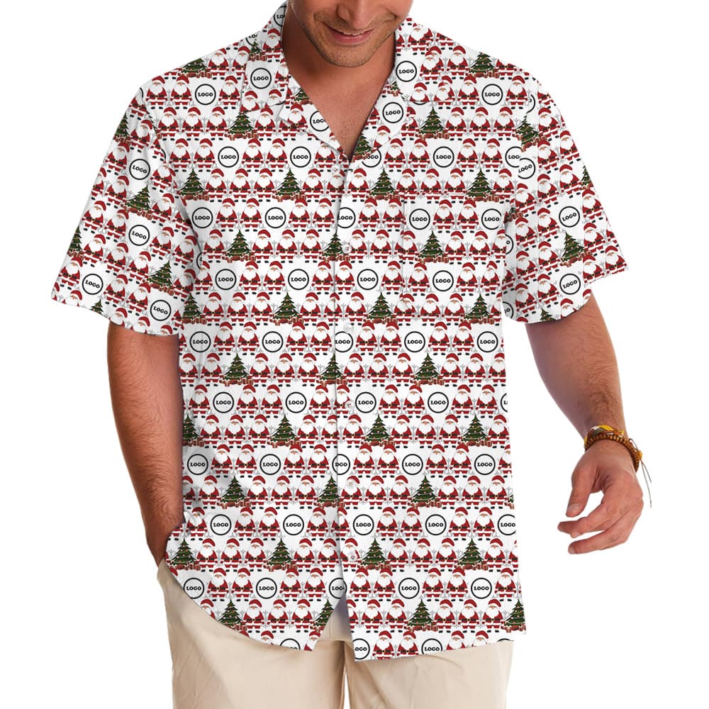 Custom Logo Santa Hawaiian Shirt2
