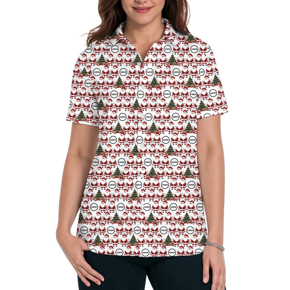 Custom Logo Santa Hawaiian Shirt3