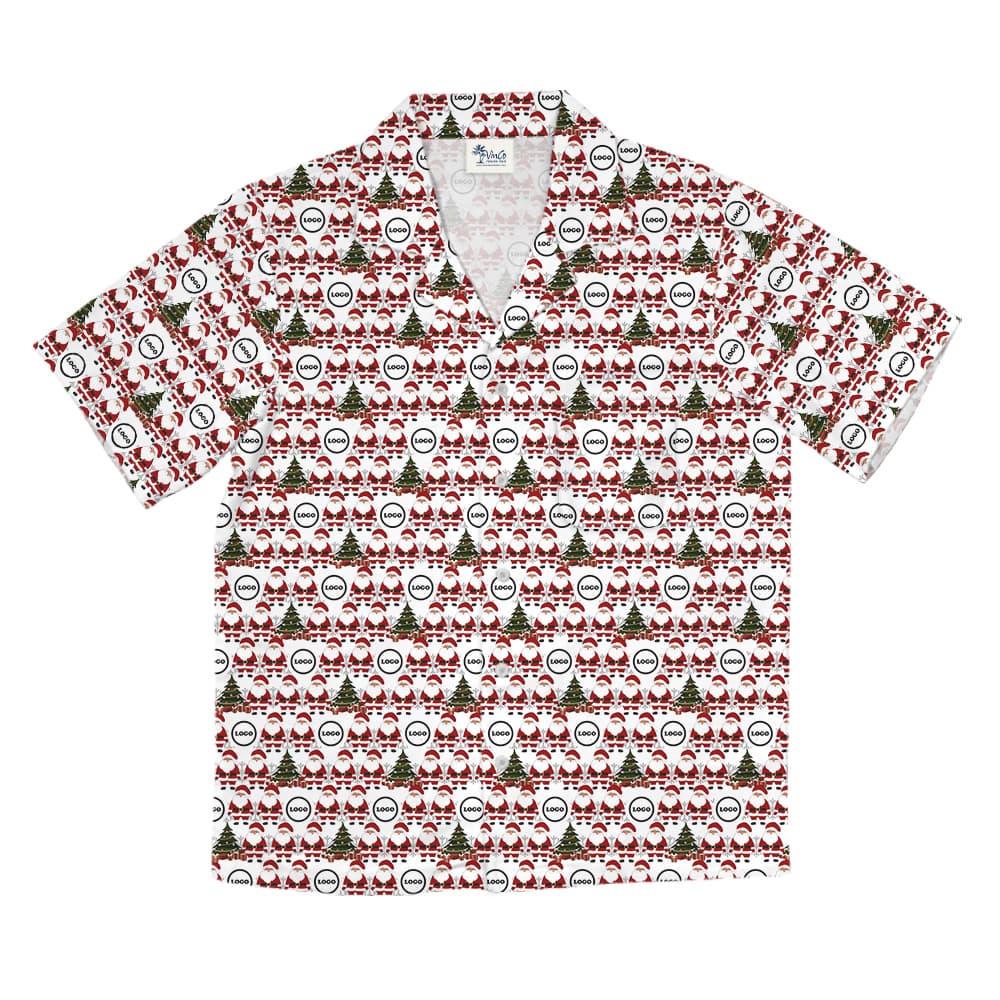 Custom Logo Santa Hawaiian Shirt