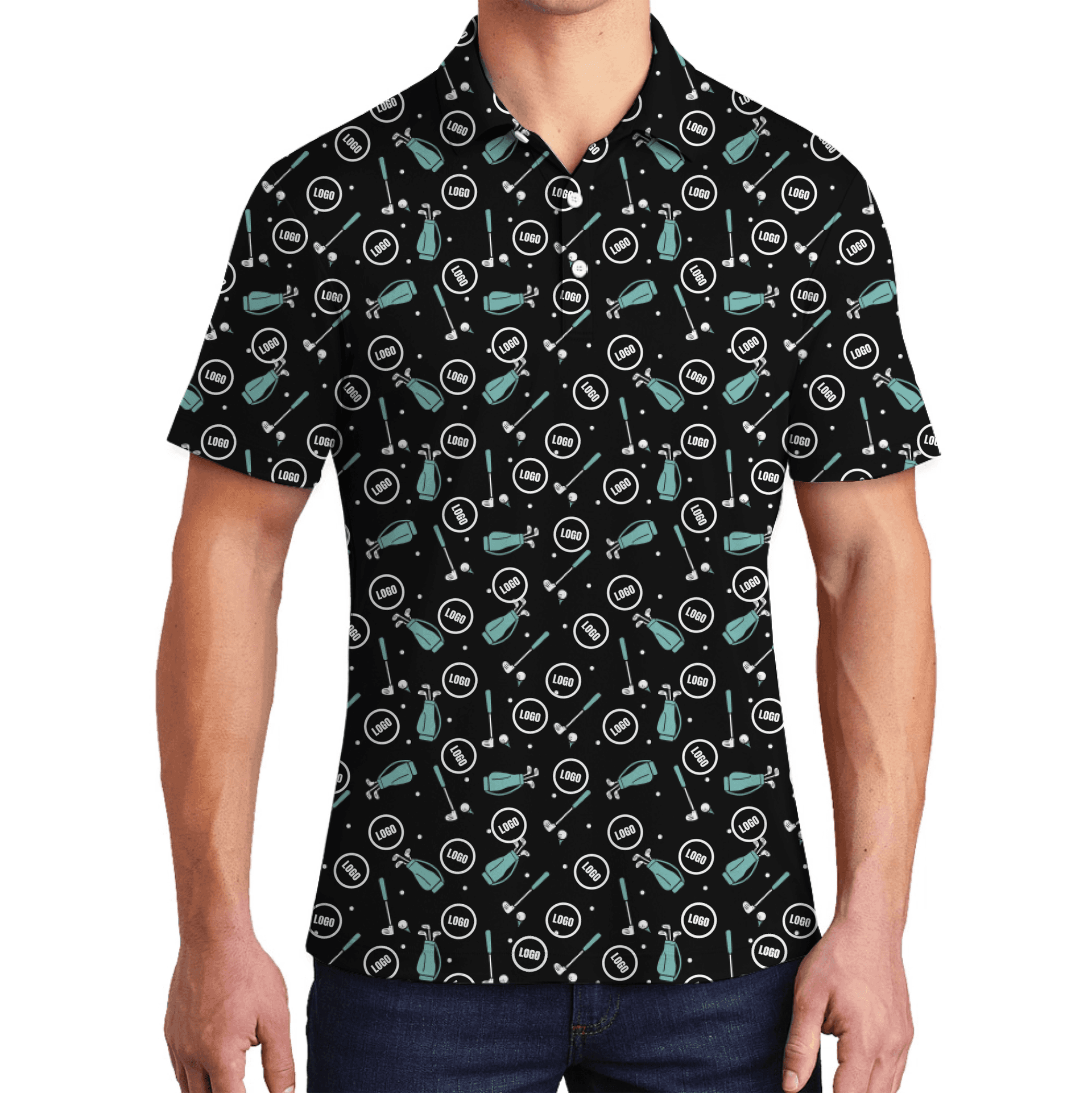 Casual Golf Polo Shirt with Unique Custom Logo