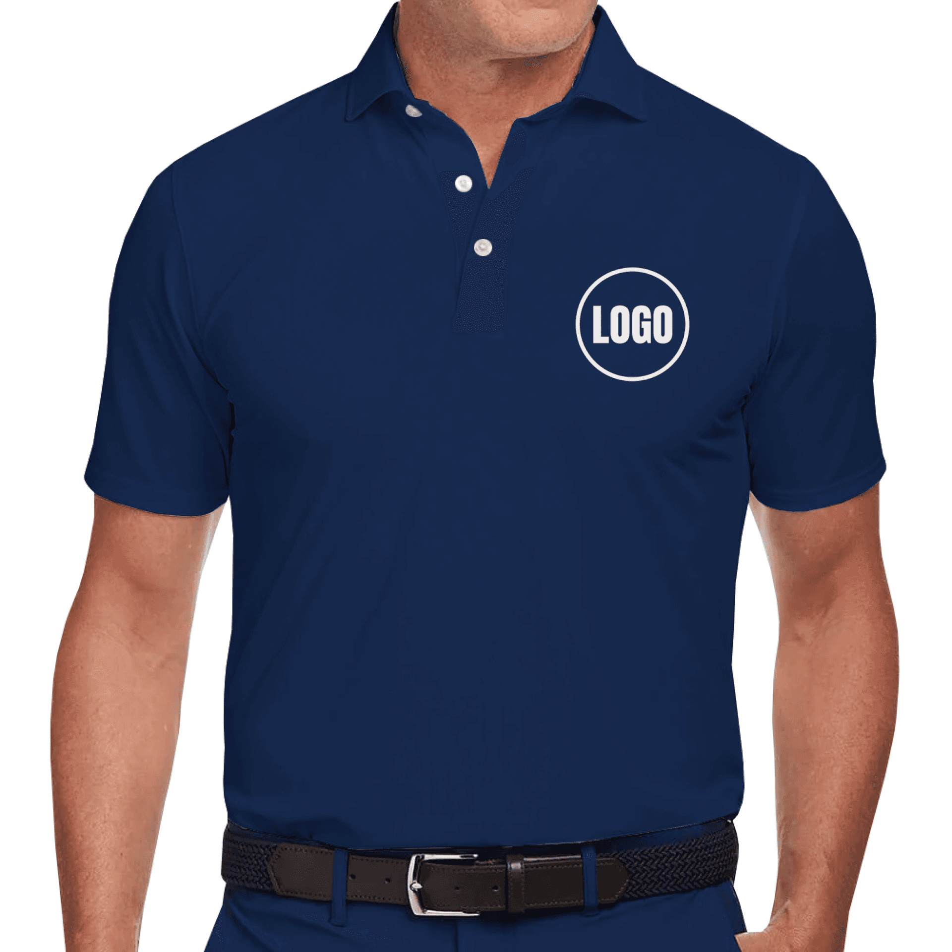 Unique Custom Dual-Sided Polo Shirt with Logo & Image