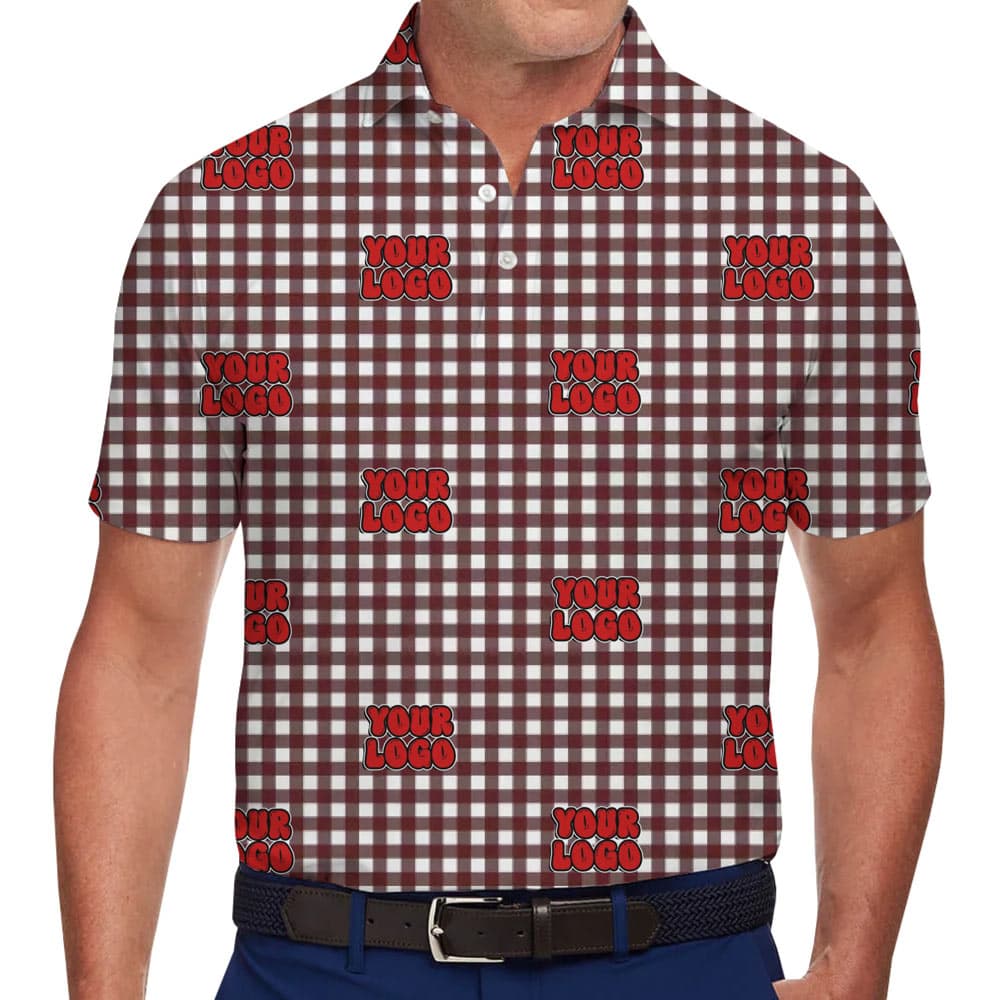 Custom Company Logo Caro Polo Shirt