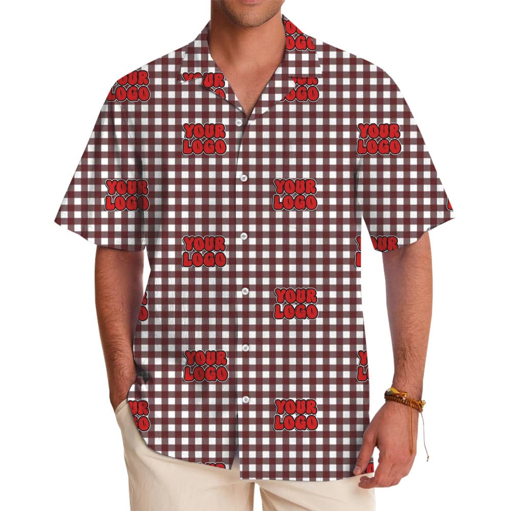 Custom Logo Caro Button Shirt2
