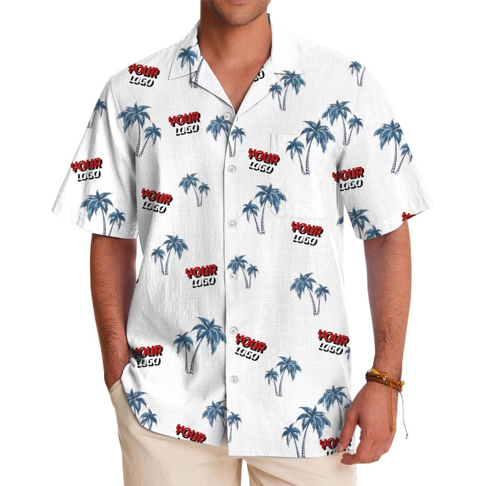 Custom Logo Tropical Aloha Shirt1