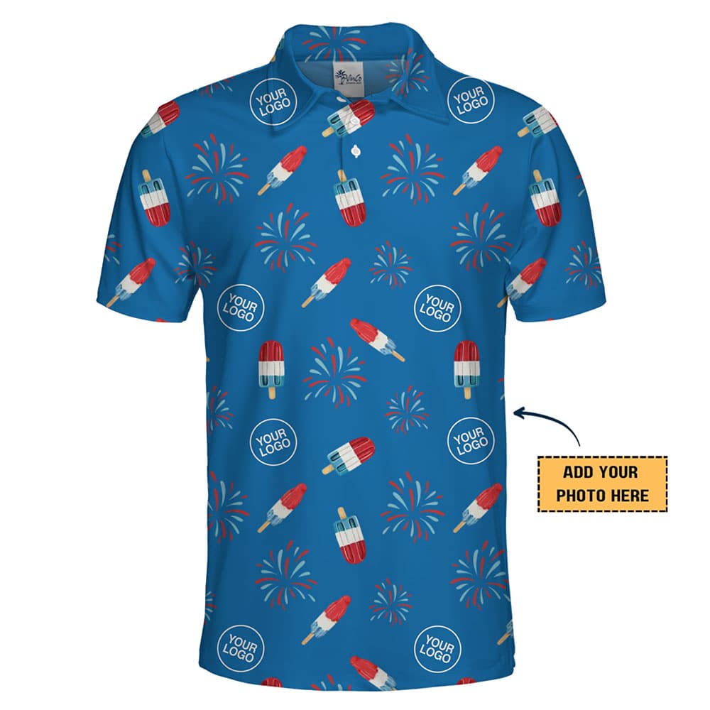 Custom Logo Patriotic Polo Shirt (1)