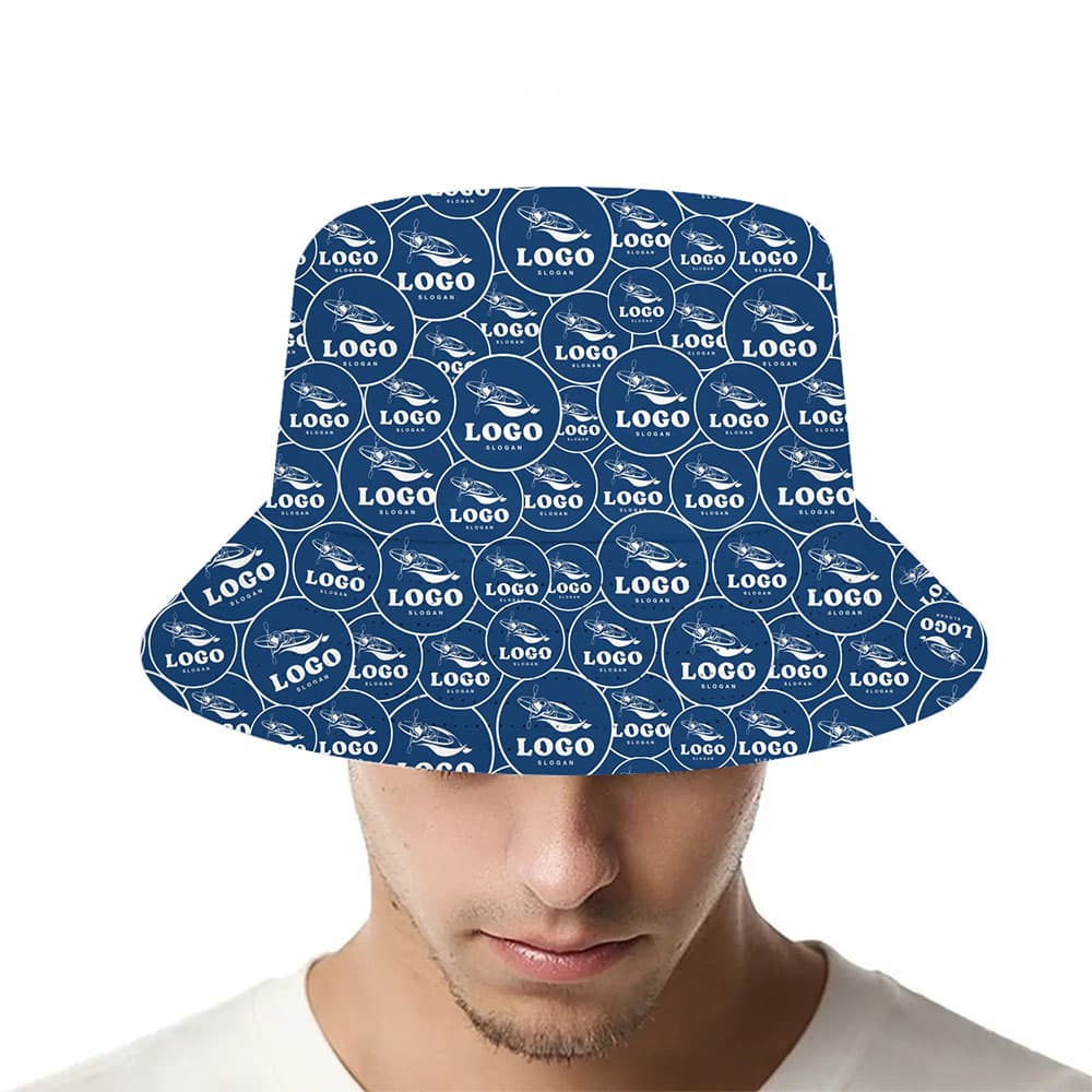 Repeated Custom Logo Bucket Hat1