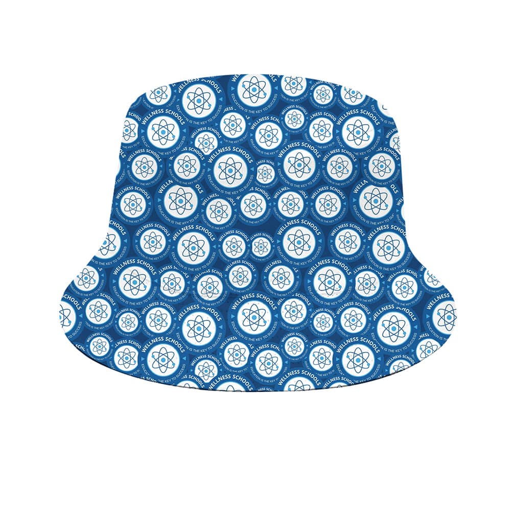 Repeated Custom Logo Bucket Hat