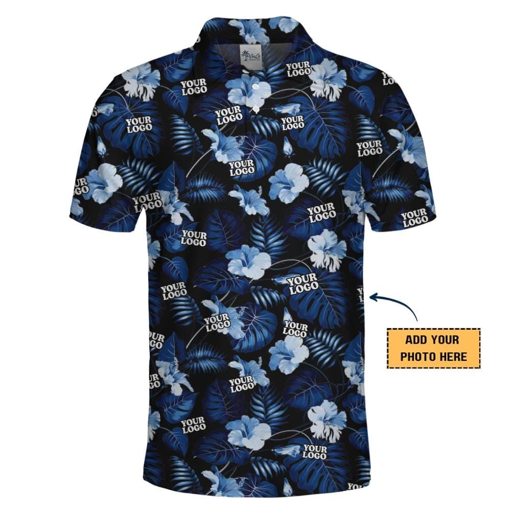 Tropical Custom Polo Shirt with Multiple Logos and Perfect Branding Solution