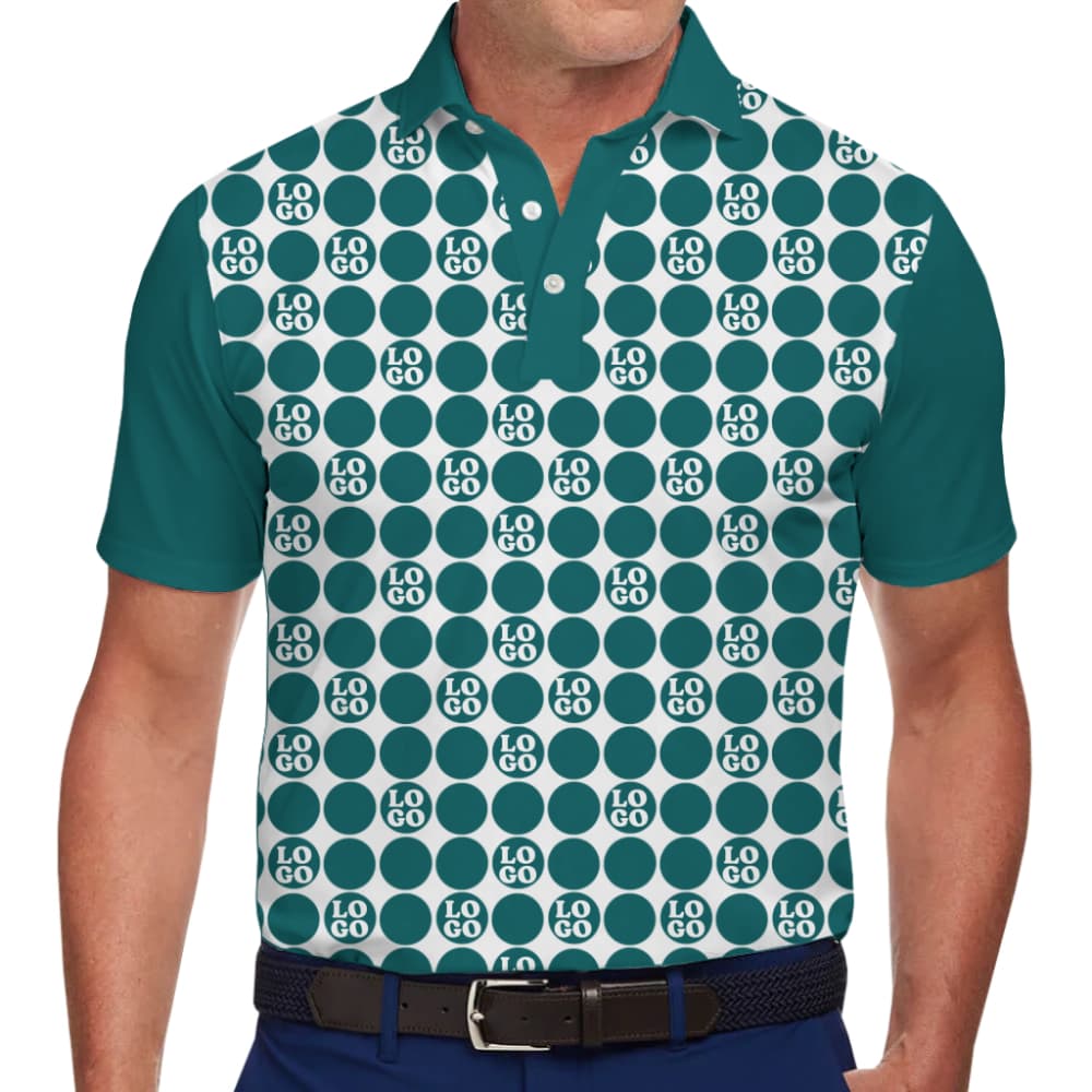 Custom Logo Retro Dot Polo Shirt