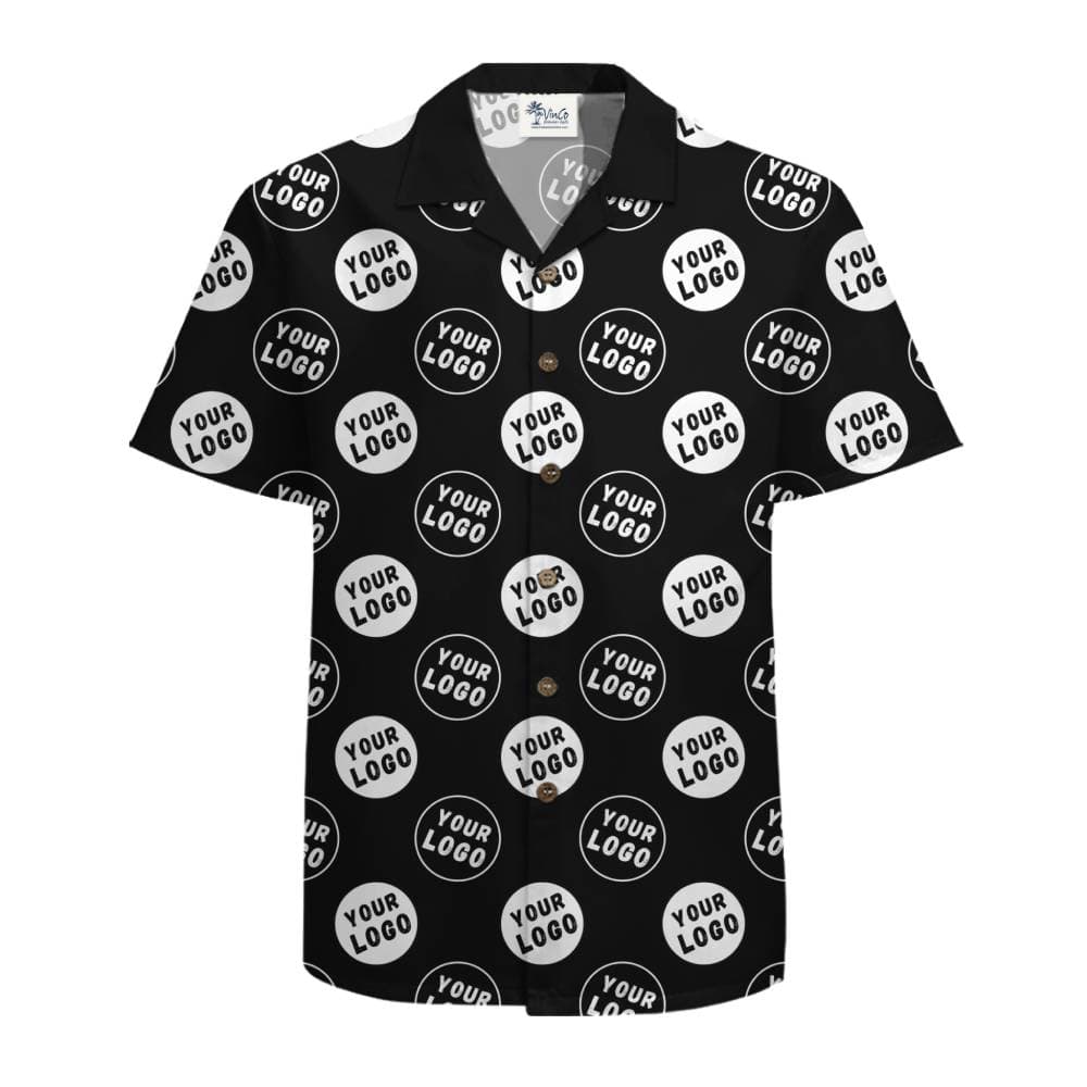 Custom Logo Coconut Button Hawaiian Shirt With Live Preview