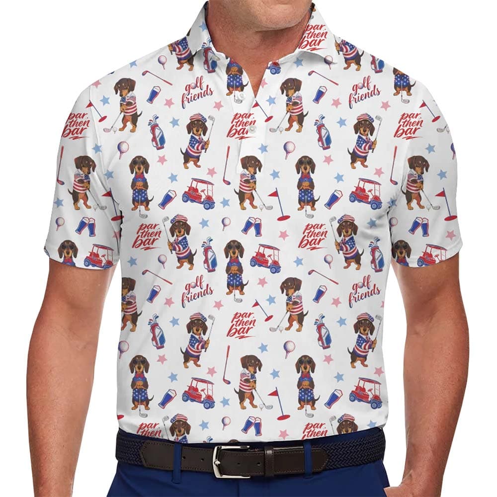 Cool Dachshund Golf Polo Shirt