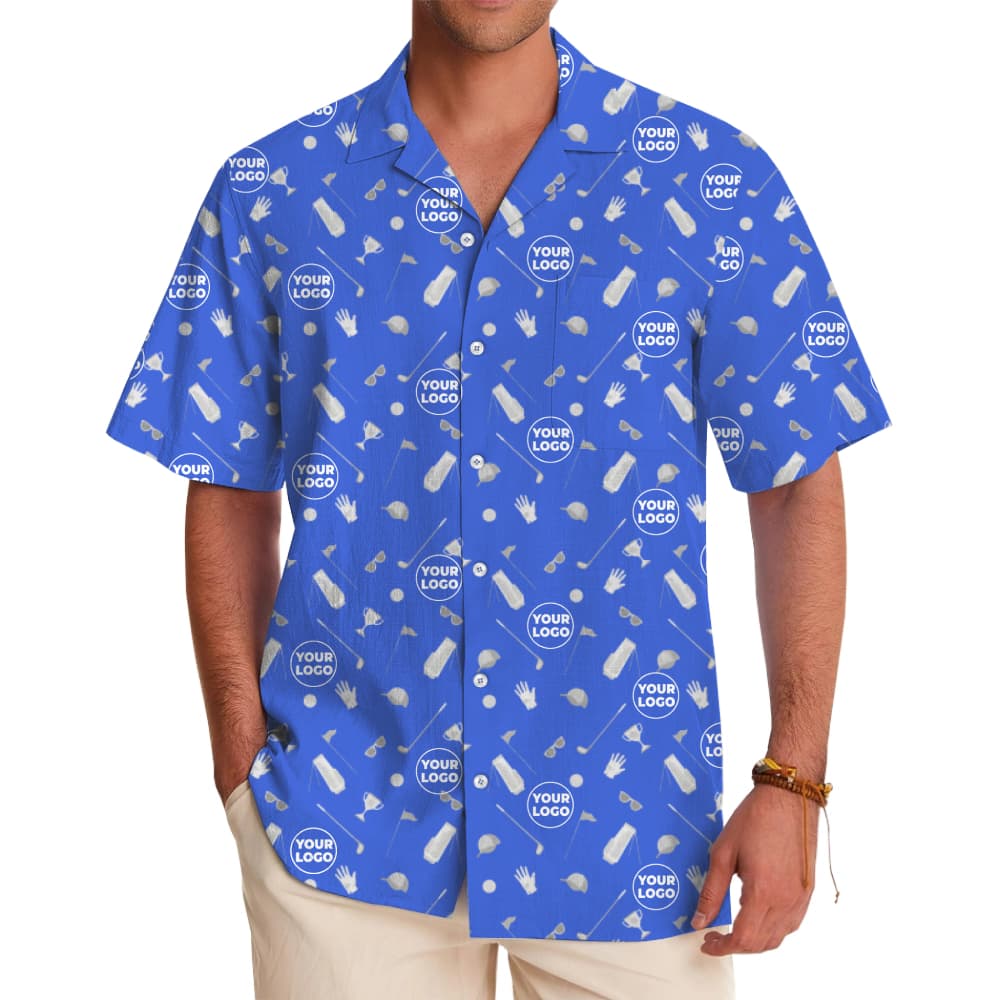 Custom Logo Golf Pattern Polo Shirt
