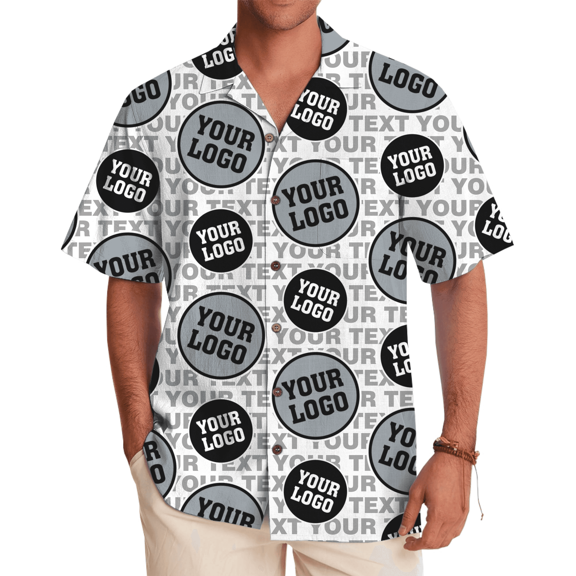Unique Custom Logo Hawaiian Shirt For Team And Company