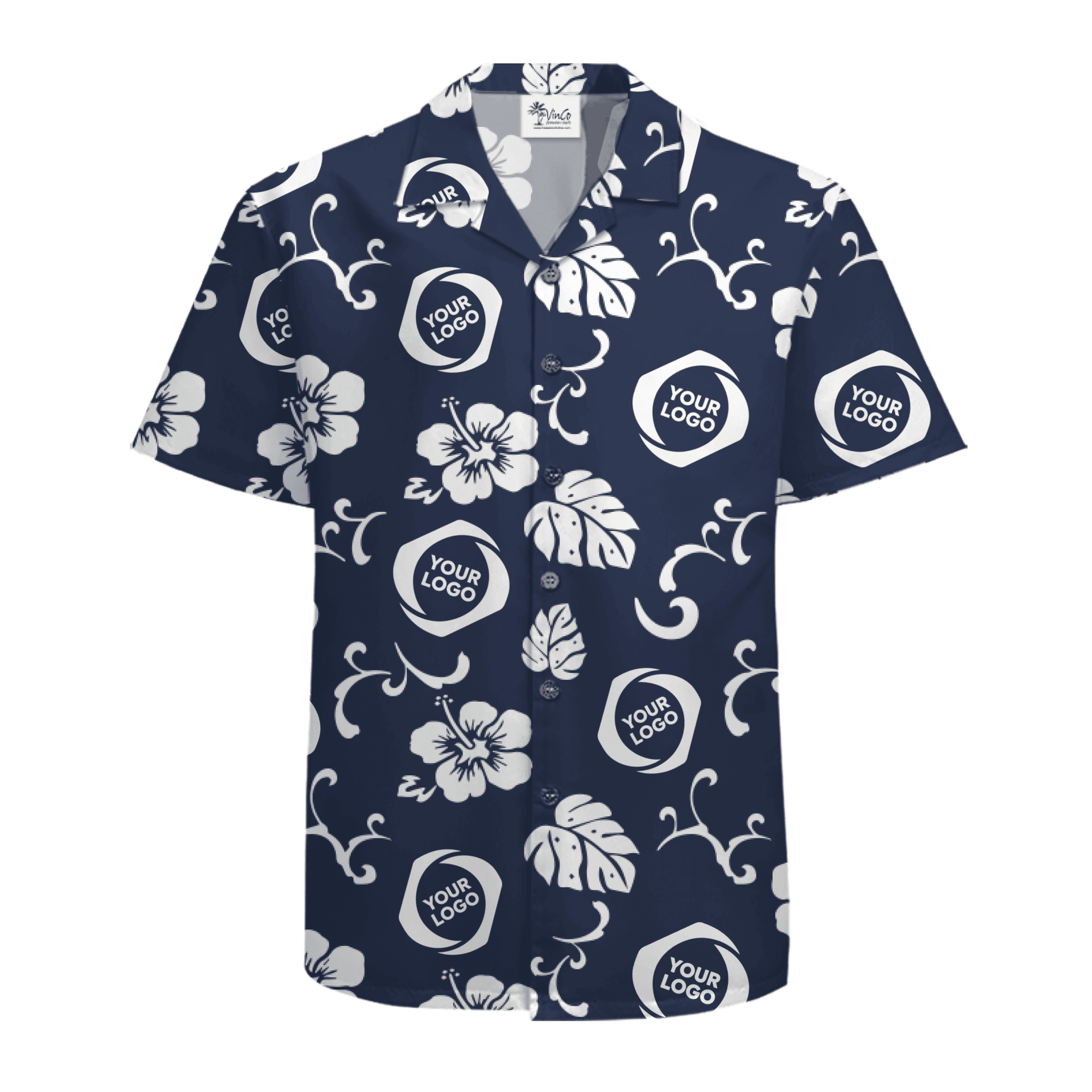 Vintage White Tropical Floral Hawaiian Shirt