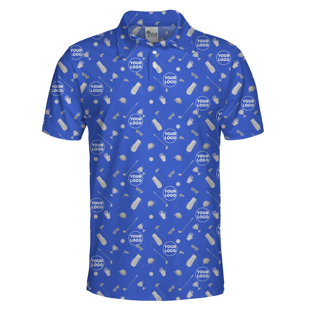 Custom Logo Golf Pattern Polo Shirt