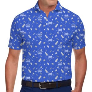 Custom Logo Golf Pattern Polo Shirt