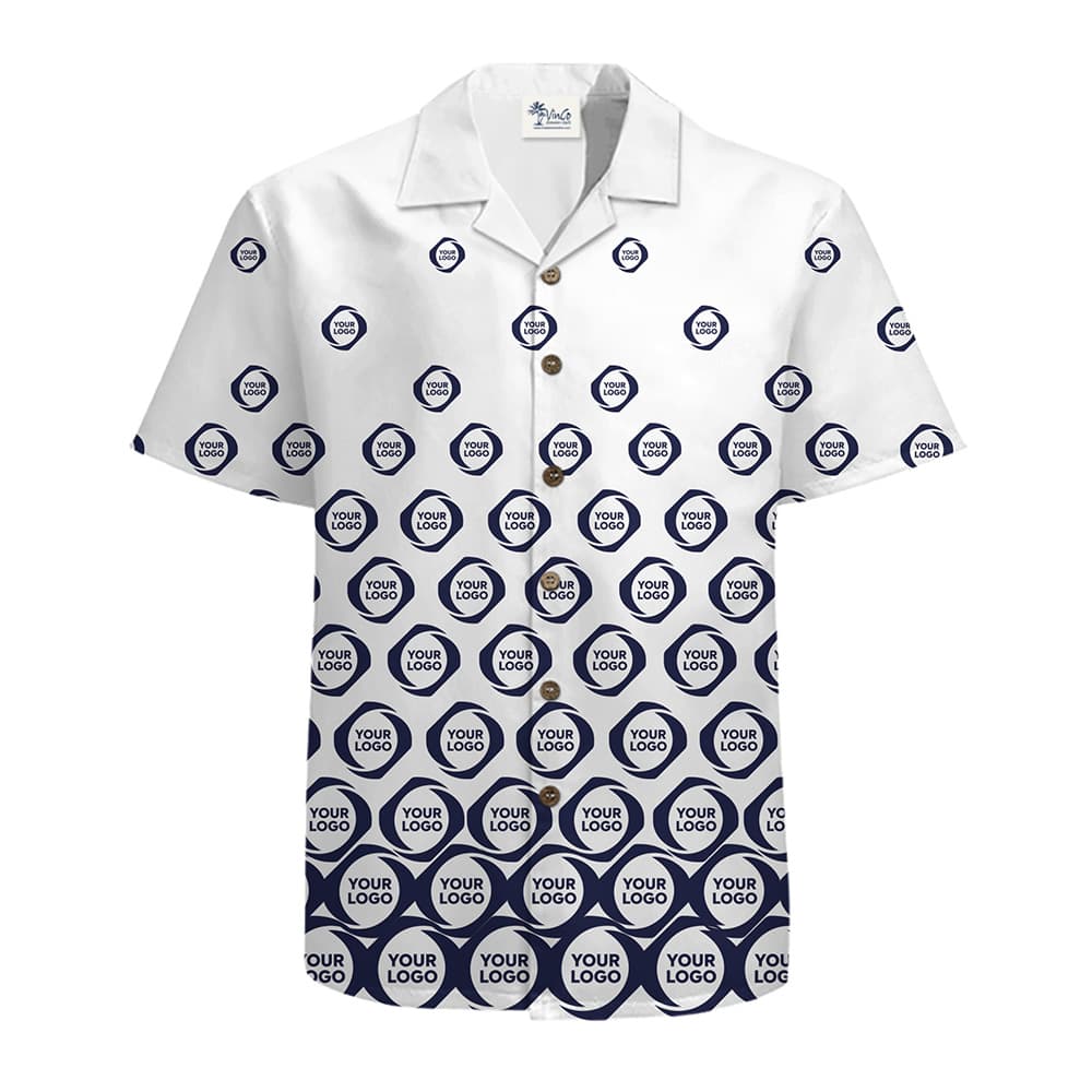 Custom Logo Gradient Hawaiian Shirt3