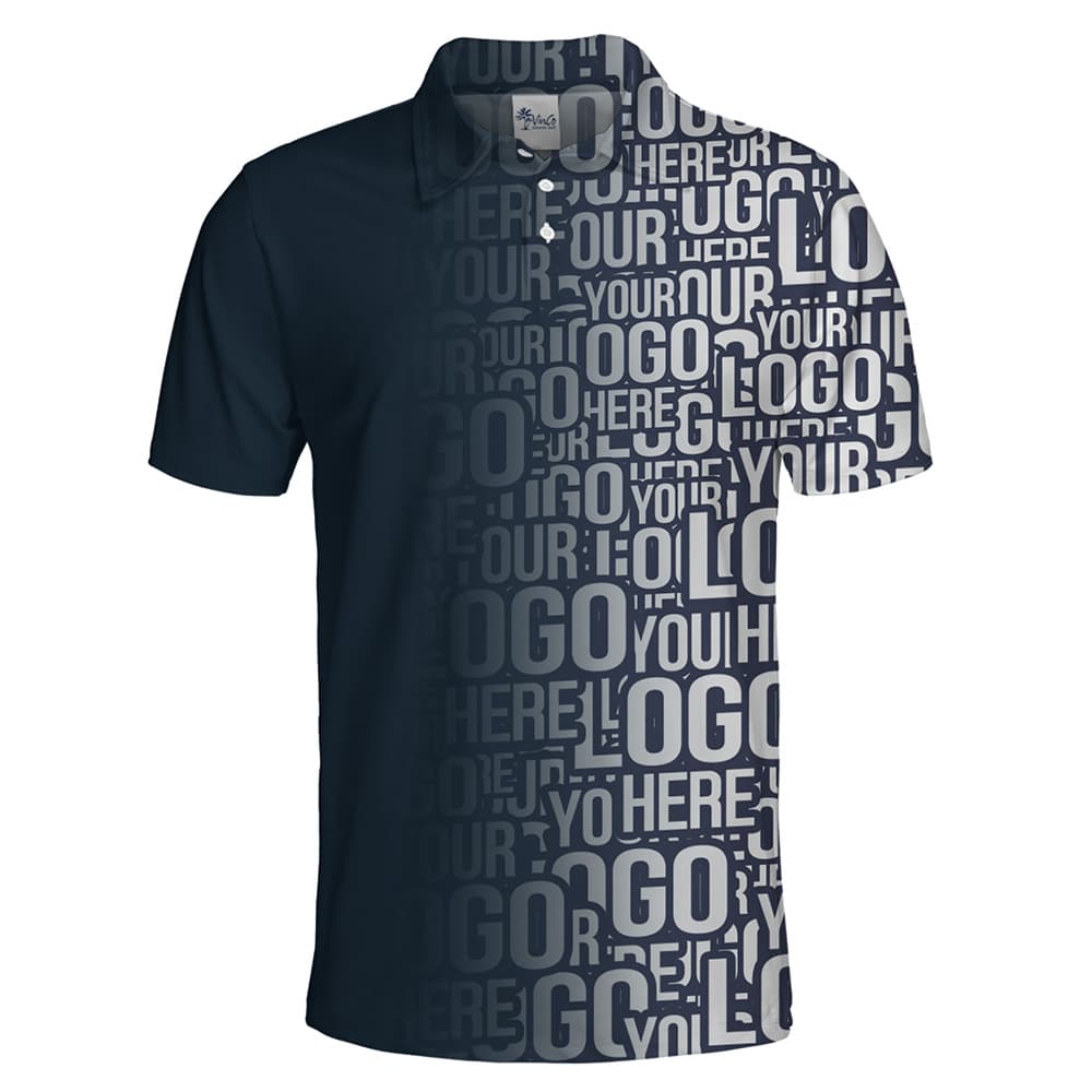 Custom Logo Gradient Polo Shirt