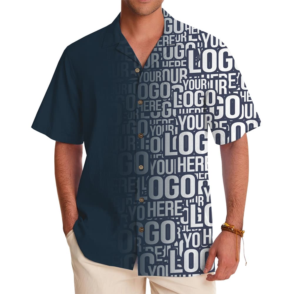 Custom Split Logo Hawaiian Shirt