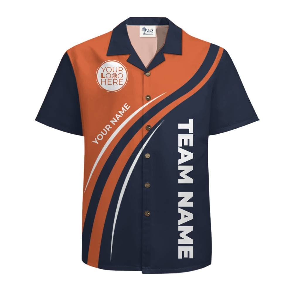 Custom Wave Stripe Hawaiian Shirt