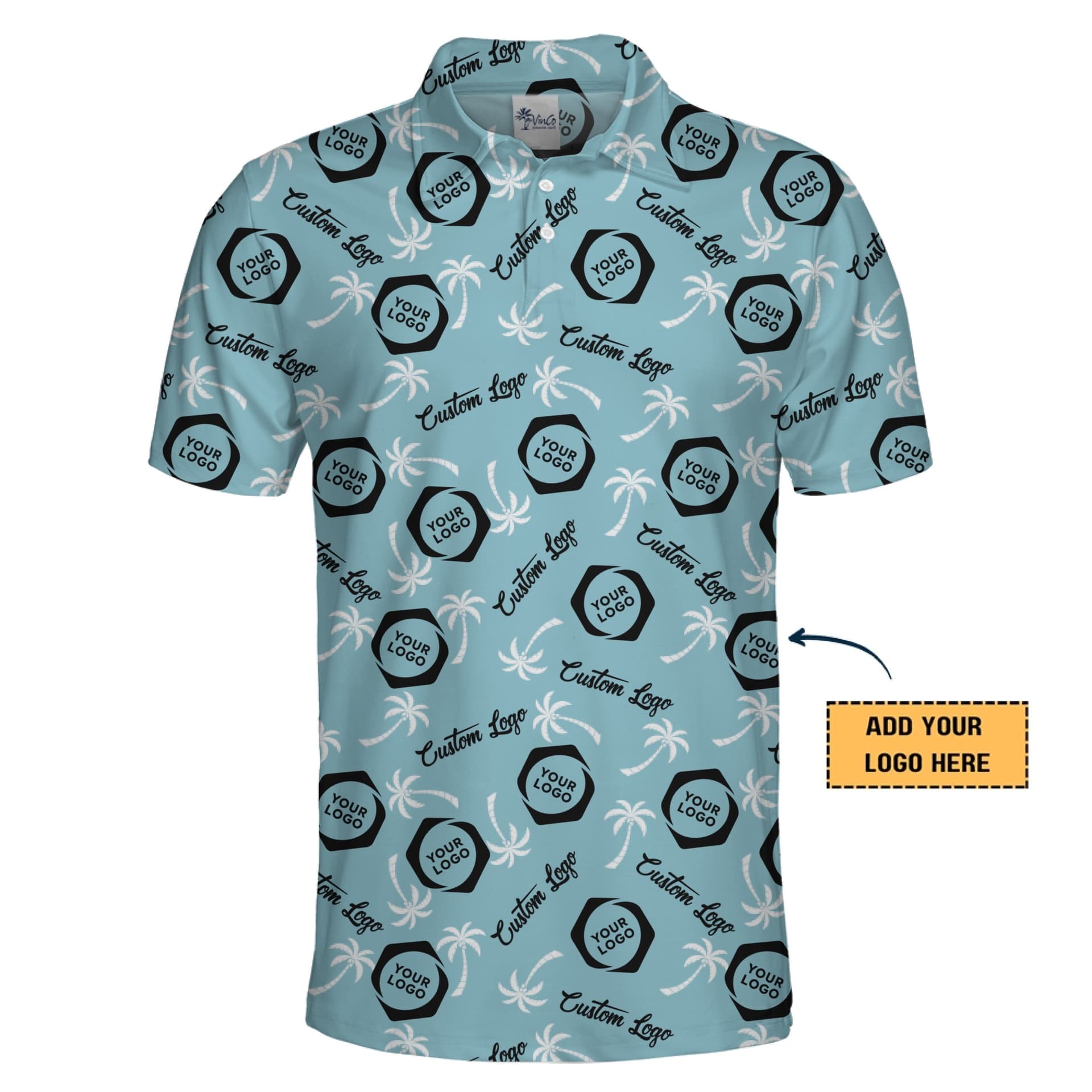 Two Custom Logo Types Polo Shirt
