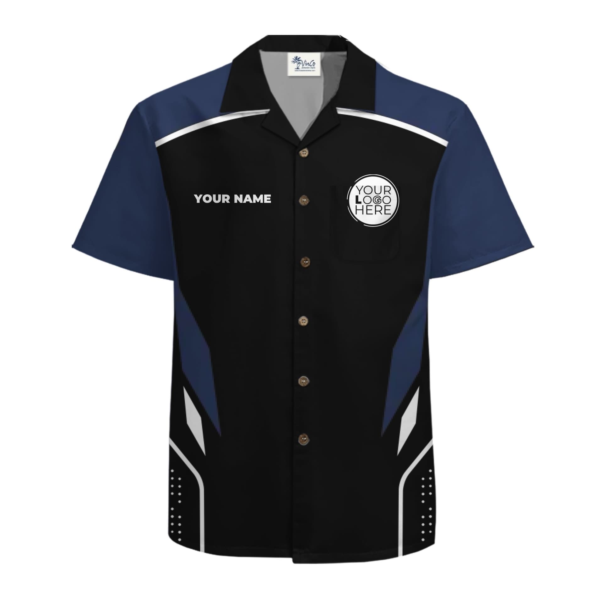 Custom Logo Print Hawaiian Shirt For Company
