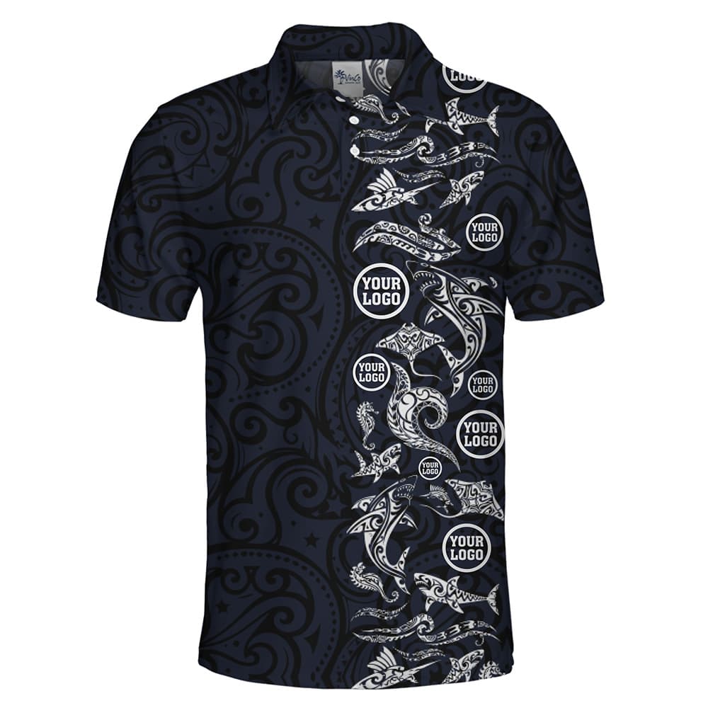 Custom Logo Tribal Print Polo Shirt