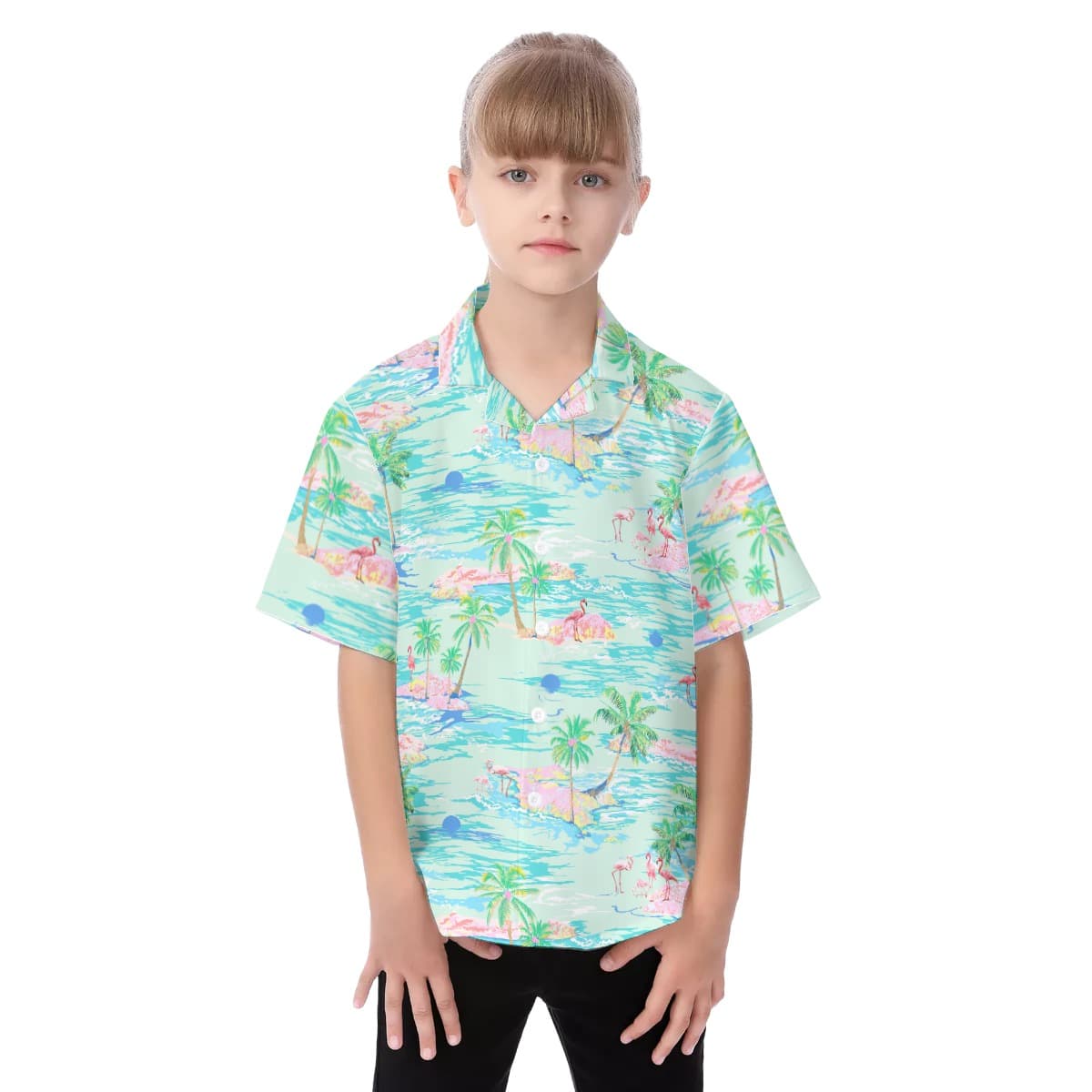 Flamingo Kid's Hawaiian Vacation Shirt