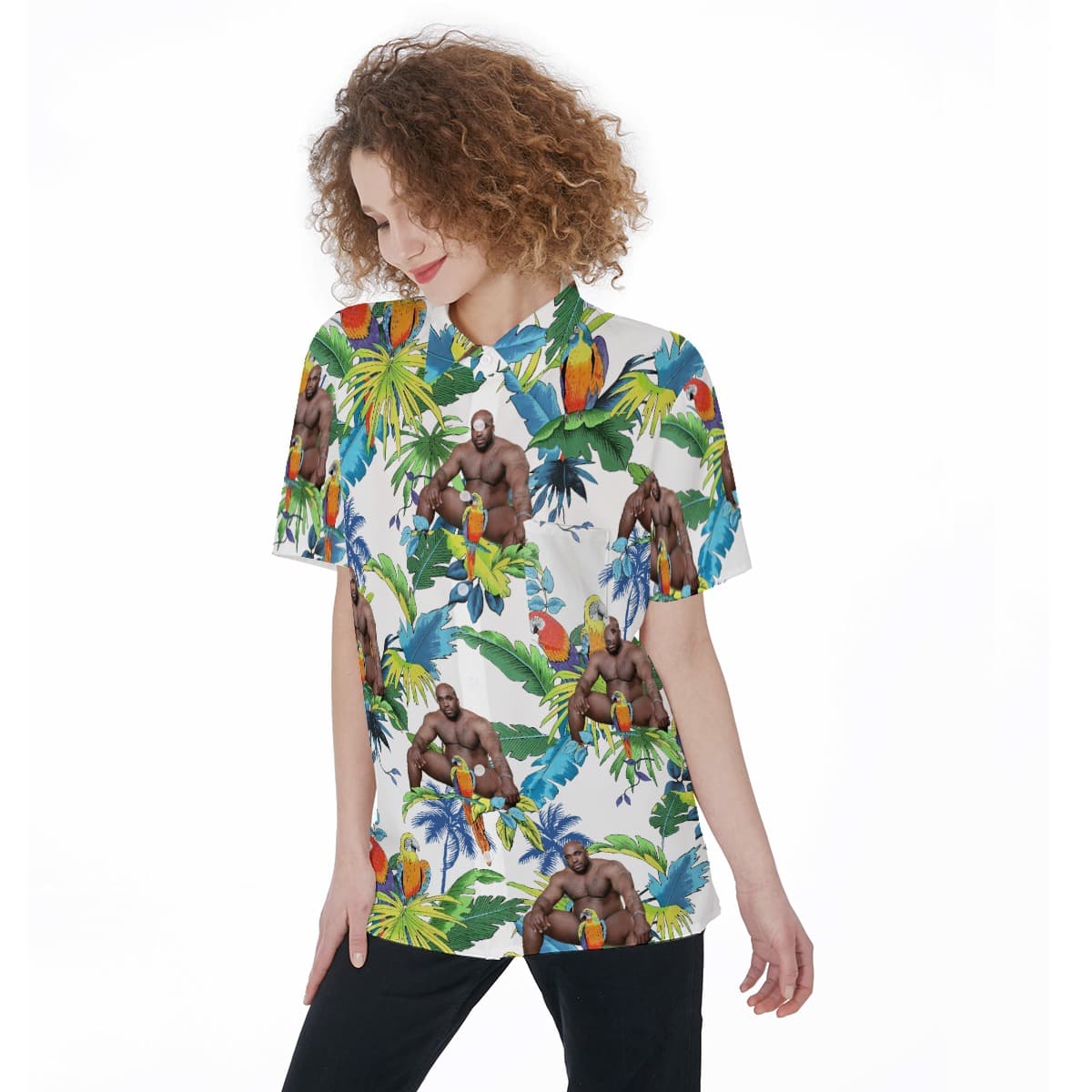 Barry Wood Hawaiian Shirt For Women