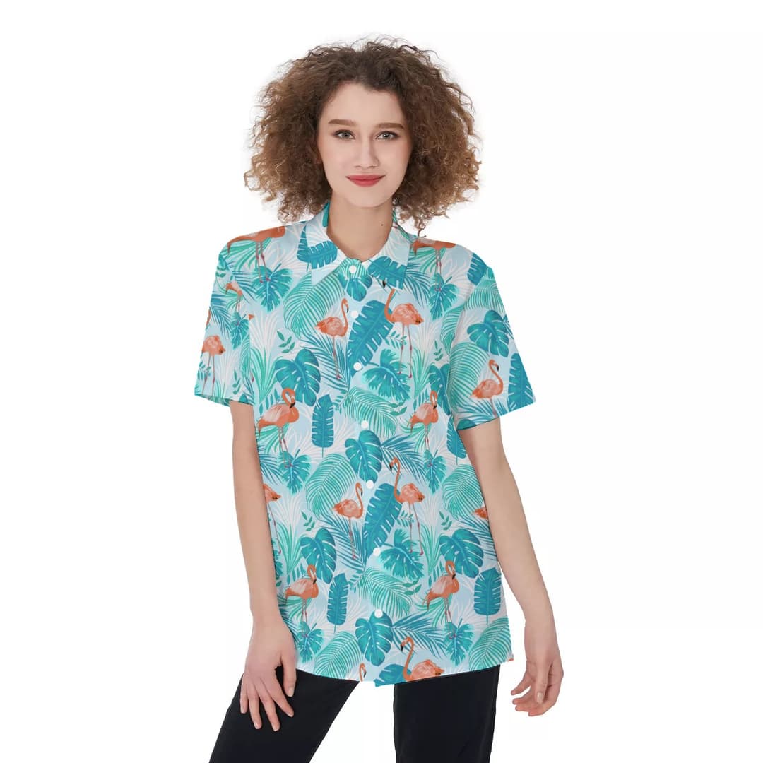 Flamingo Women's Hawaiian Shirt