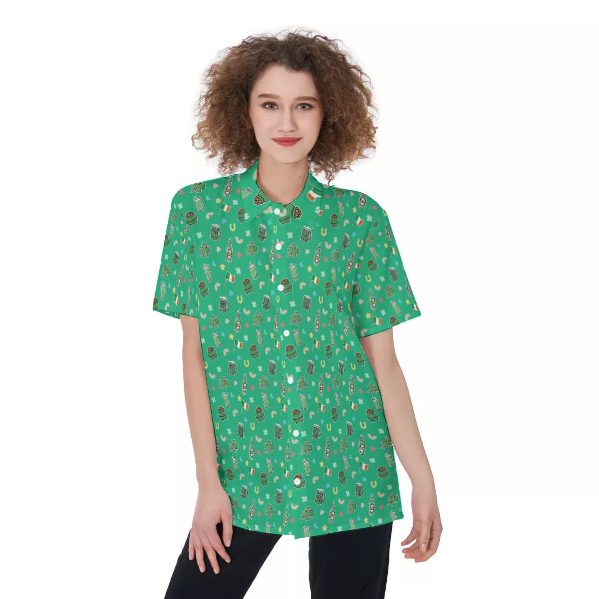 Ireland Beer St Patrick's Day Women's Hawaiian Shirt