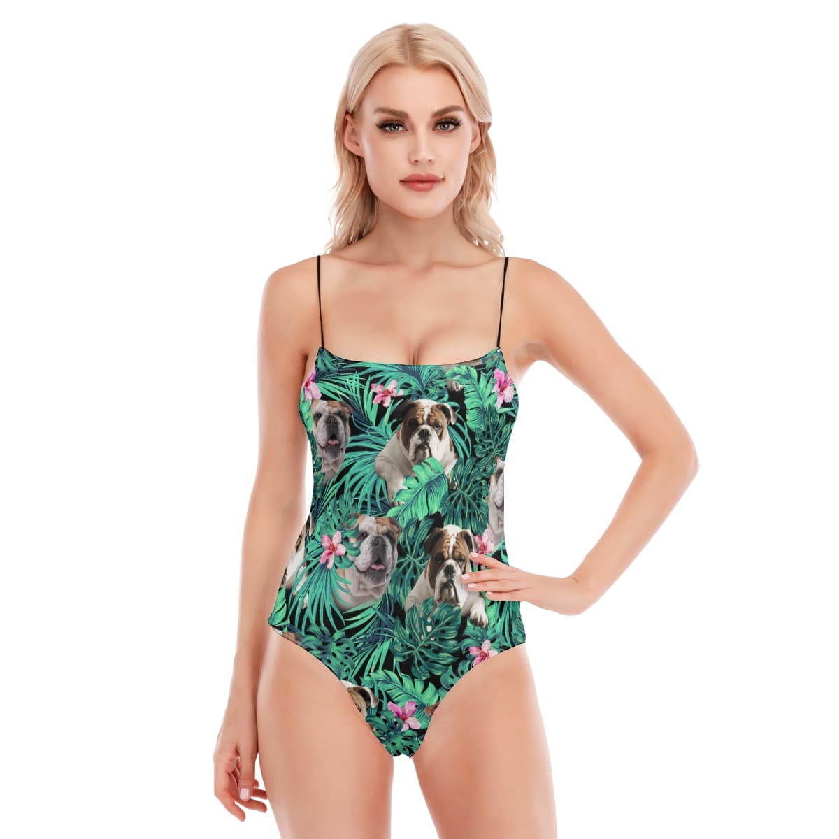 Bulldog Women's Black Cami Tube Top Bodysuit