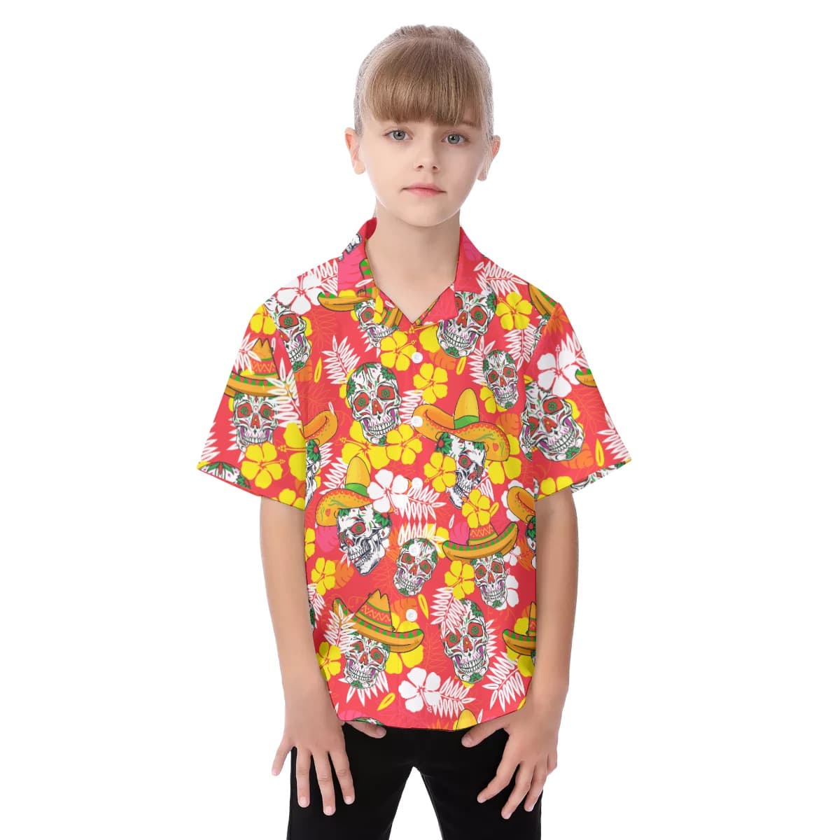 Best Skull Hawaiian Vacation Shirt For Kids
